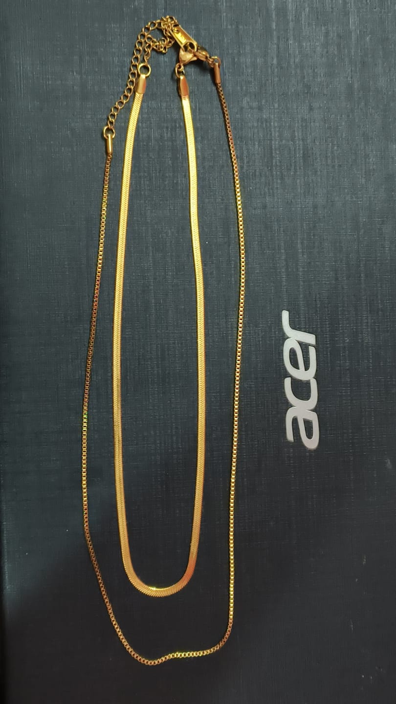 Customer photo review of Double Chain Delight Necklace