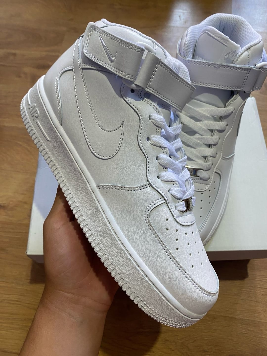 Customer photo review of Nike Air Force 1 High '07 'Triple White'
