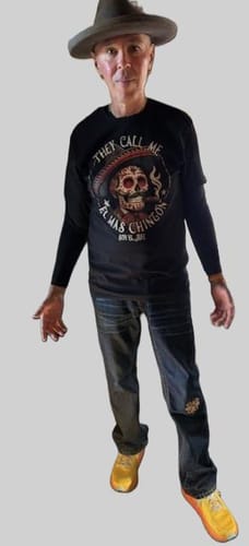 Customer photo review of El Mas Chingon El Jefe Old School T-Shirt