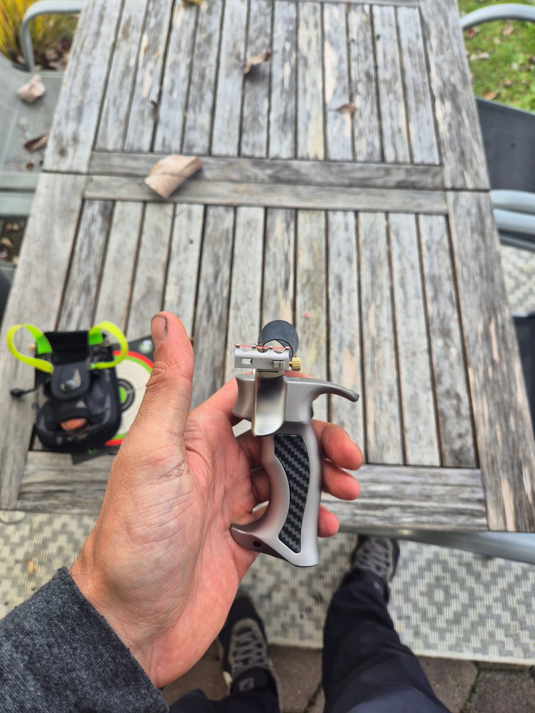 Customer photo review of Tomahawk - Stainless Steel Shooting & Hunting Slingshot