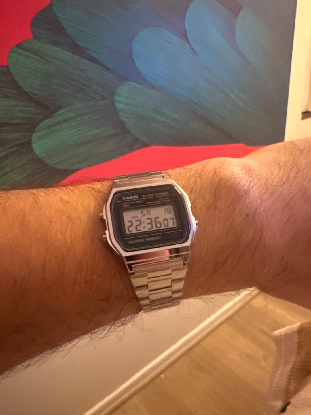 Customer photo review of Reloj Casio Vintage A158WA-1DF Azul/Plateado