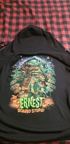 Customer photo review of Ernest Scared Stupid - Zip Hoodie