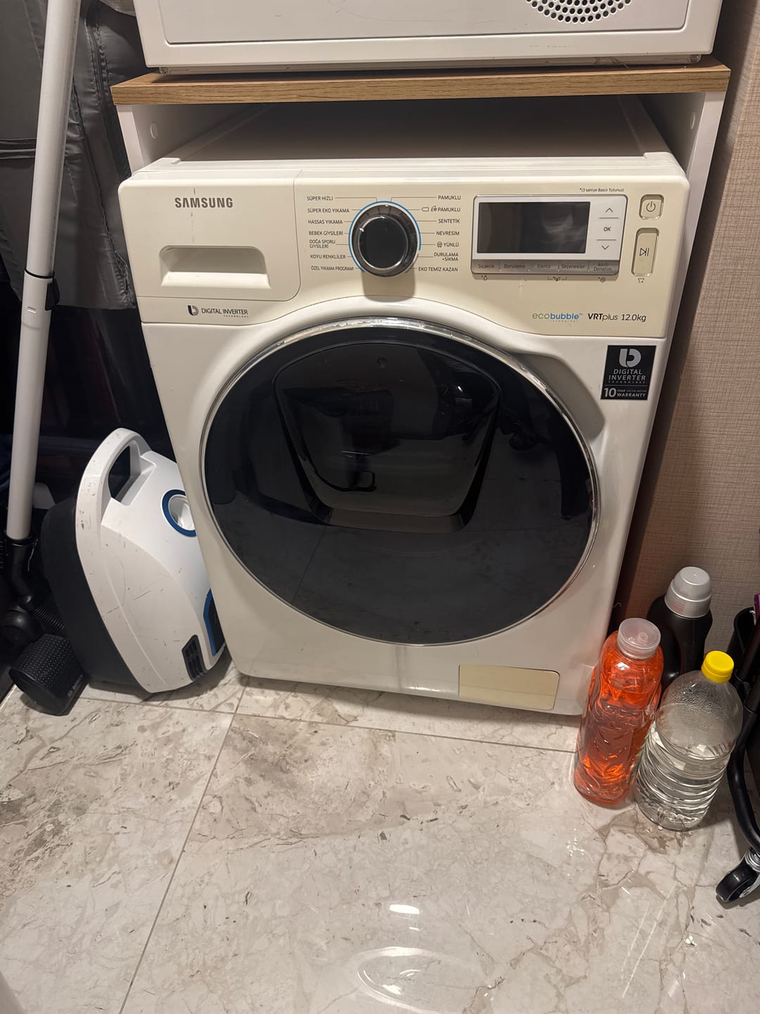 Customer photo review of Rani KD103 Çamaşır - Kurutma Makinesi Dolabı Kapaksız Beyaz - Sepet Ceviz