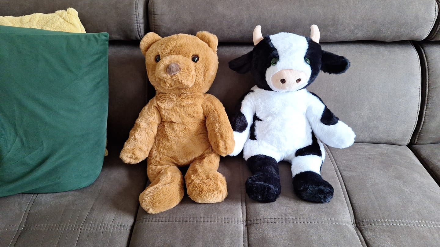 Customer photo review of (Pre-order) Verzwaringsknuffel Koe 2,2 kg + Gratis Pittenzakje