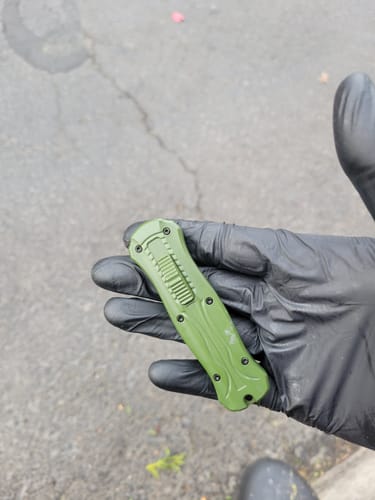 Customer photo review of VT Black Rocket Mini OTF Knife