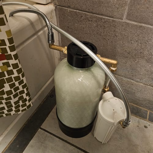Customer photo review of Shower Water Softener System