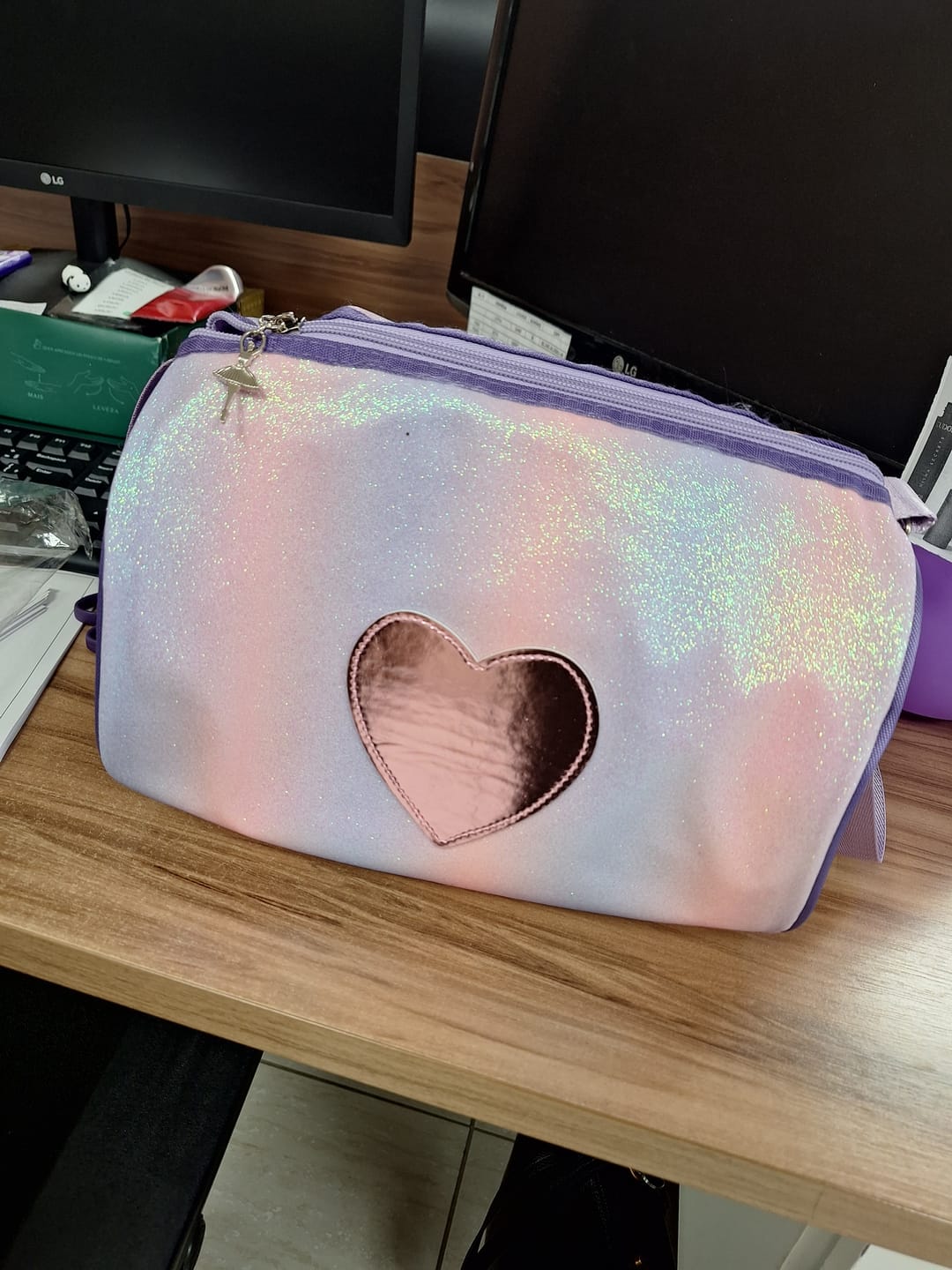 Customer photo review of Sparkle Duffle Bag