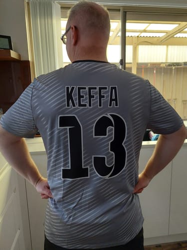 Customer photo review of Custom Dark Gray White Training Uniform For Men Soccer Sets Jersey