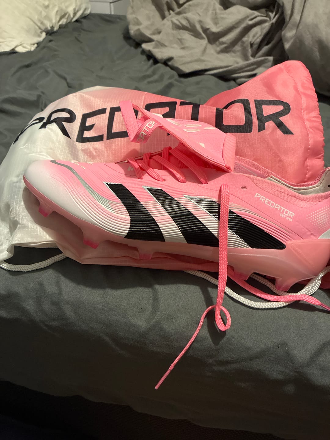Customer photo review of Predator 25 Elite Fold-over Tongue FG Beckham - Rose/Bleu/Noir/Argent