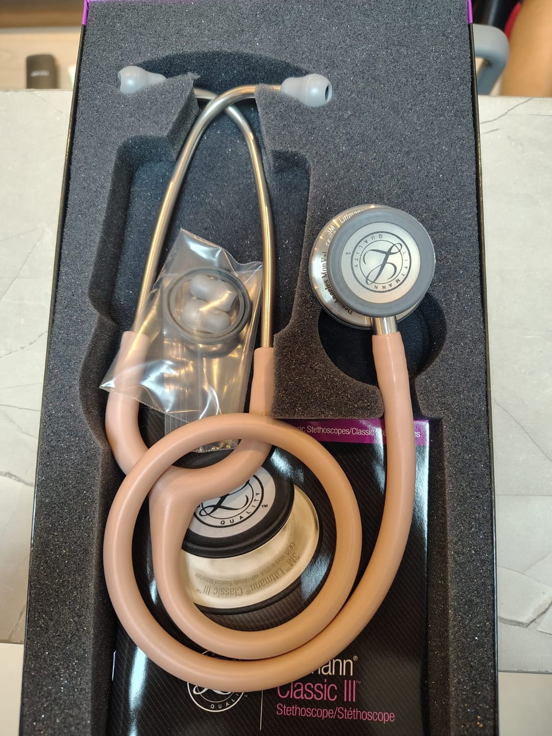 Customer photo review of Littmann Classic III Monitoring Stethoscope: Champagne Rose Satin  5910C