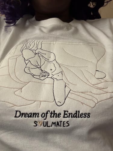 Customer photo review of Custom Embroidered Photo T-Shirt