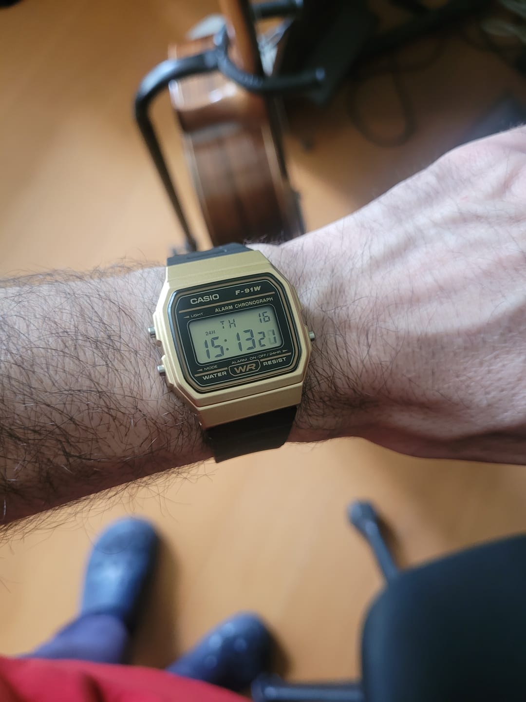 Customer photo review of Reloj Casio Vintage F-91WM-9ADF Dorado/Negro