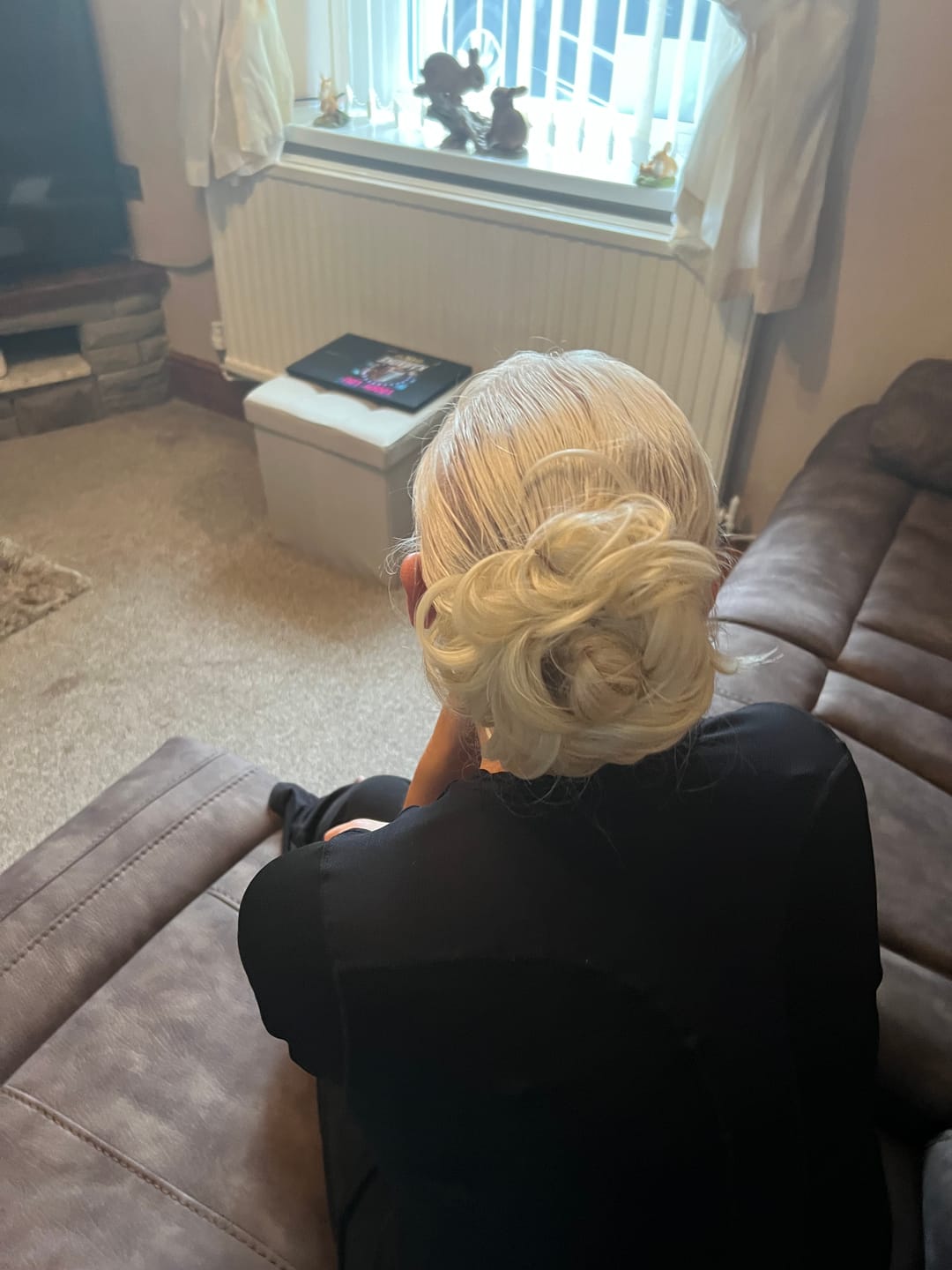 Customer photo review of Stranded Clip-in Mum Bun - Colour #1001 Polar Star