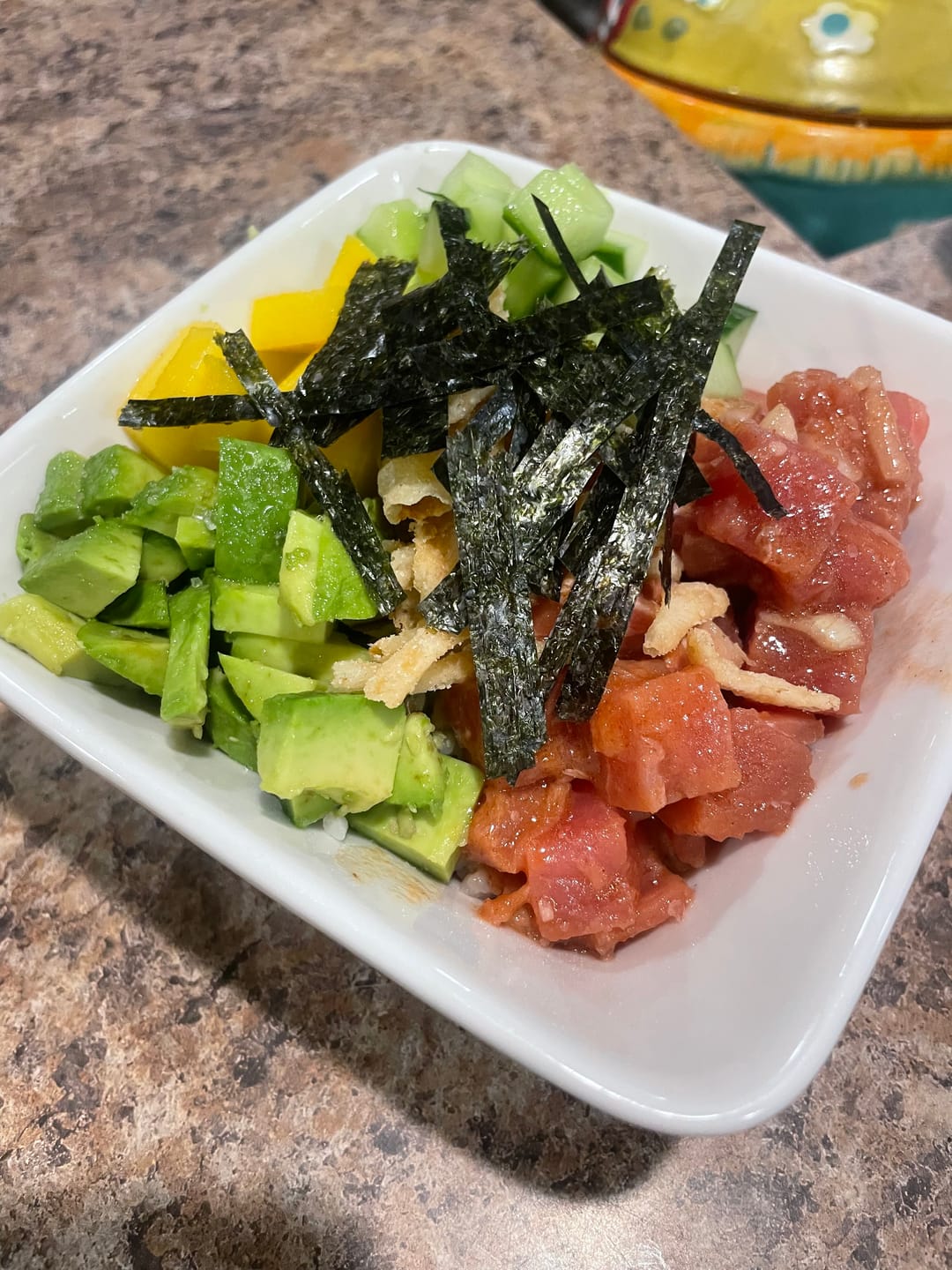 Customer photo review of Wild Ahi Tuna Sushi Poke Cubes, AAA Grade
