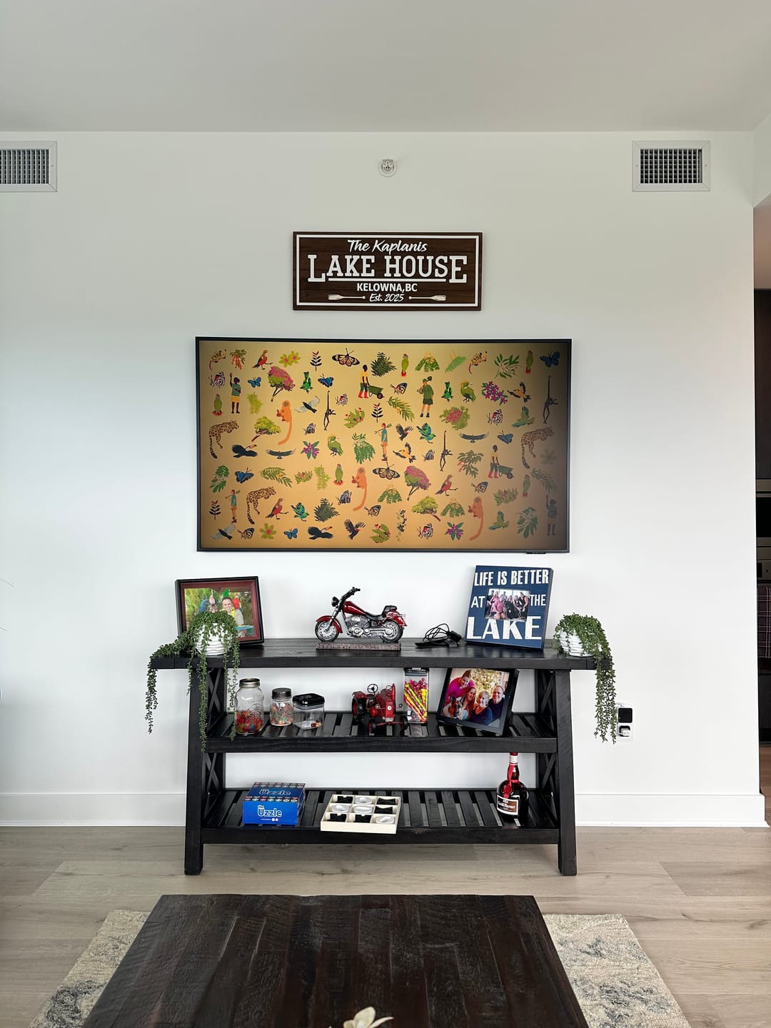 Customer photo review of Rustic Lake House Wooden Sign