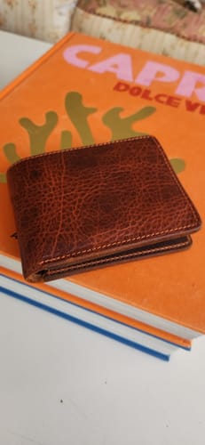 Customer photo review of Powell Bison Bifold with ID Window Fold Over