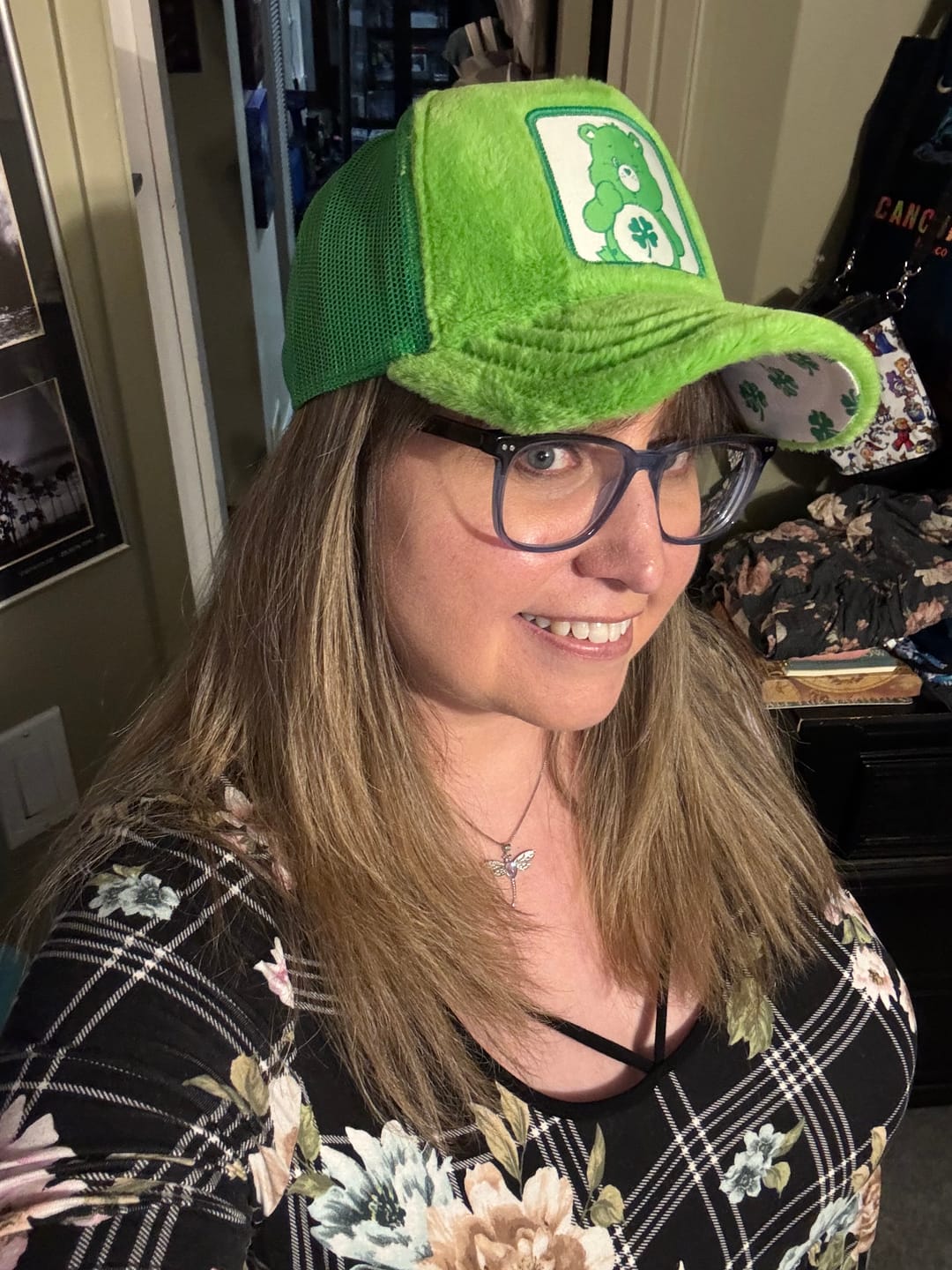 Customer photo review of OVERLORD X Care Bears:  Good Luck Bear Trucker Cap