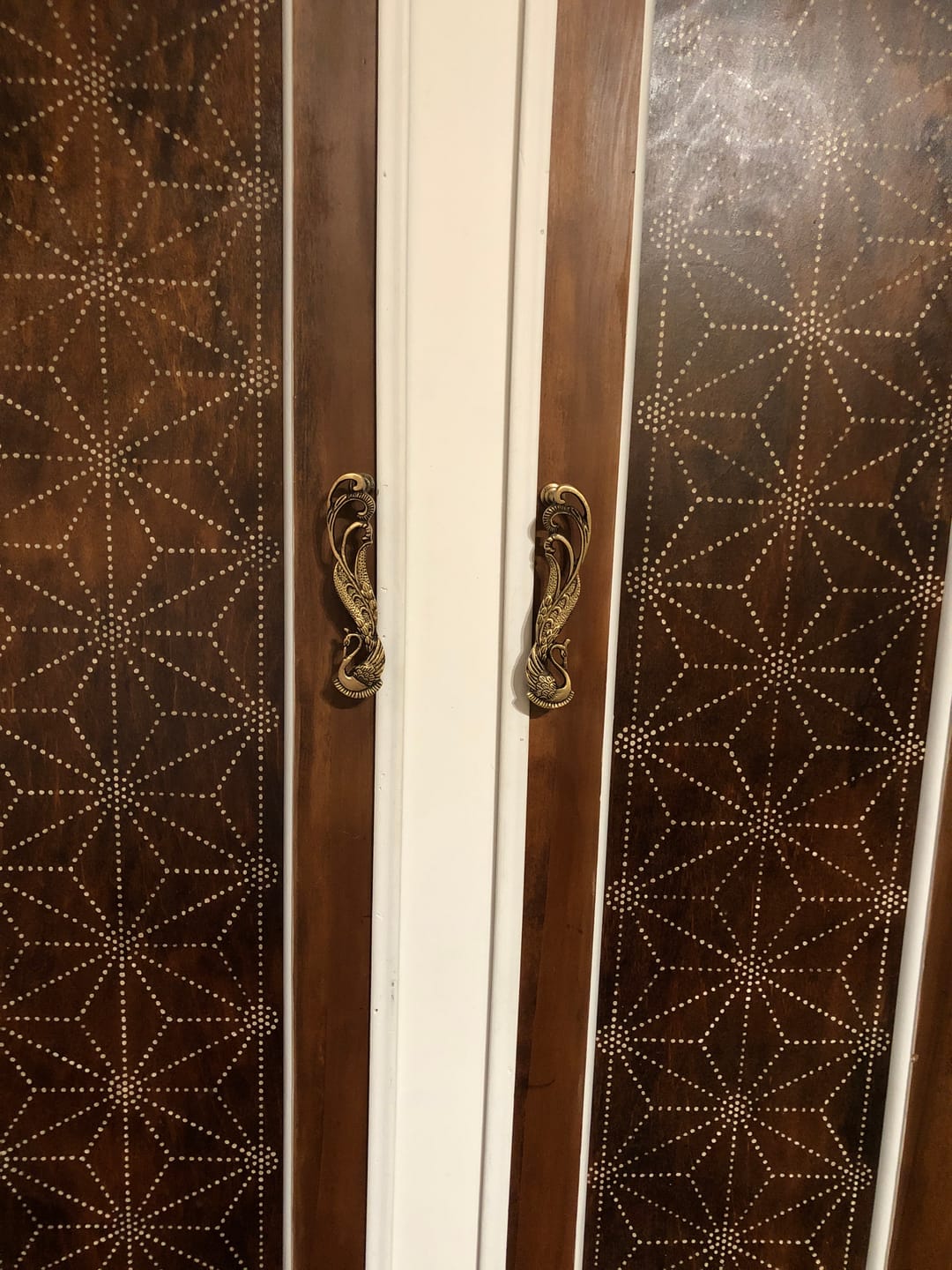 Customer photo review of Brass Peacock Door handle - Antique Brass