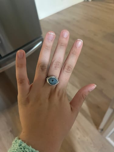 Customer photo review of ORACLE Hand Painted Eye Ring - sz 8.5