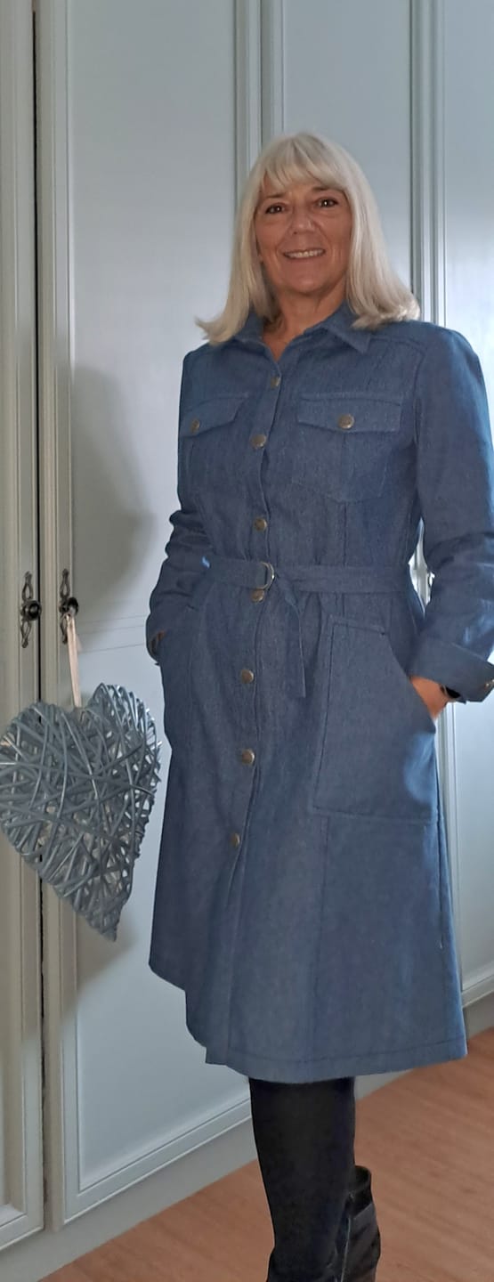 Customer photo review of 8oz Washed Denim Fabric