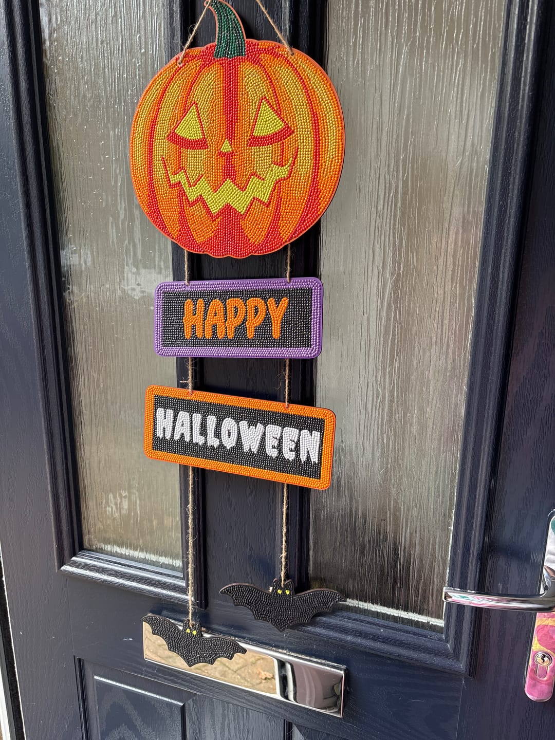 Customer photo review of Happy Halloween Crystal Art Hanging Decoration