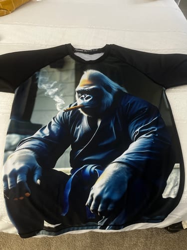 Customer photo review of Exclusive Custom Black Rashguard / Compression Top