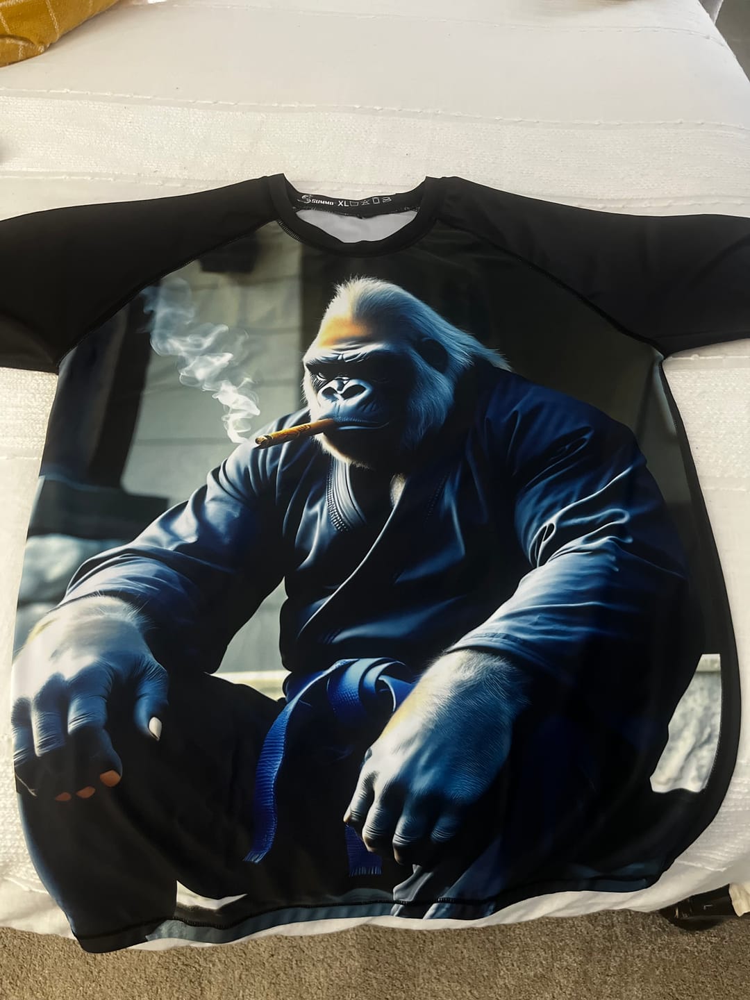 Customer photo review of Exclusive Custom Black Rashguard / Compression Top