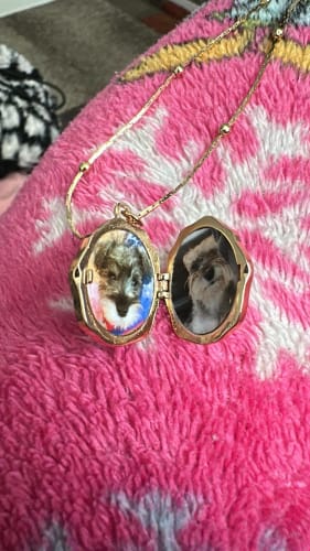 Customer photo review of Angel Locket Necklace