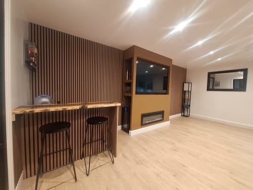 Customer photo review of Premium Acoustic Slatted Wall Panel (Multiple Colours)