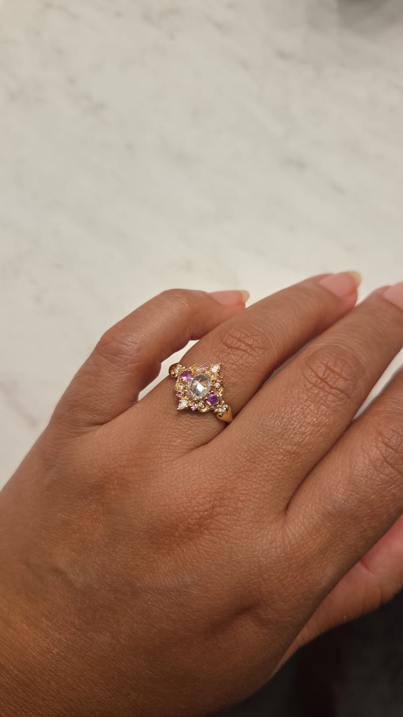 Customer photo review of Fire Child: Puffy Heart Ring