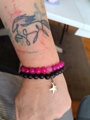 Customer photo review of »Seelen-Balance« Blockadenlöser aus echten Onyx-Perlen inkl. abgebrochener Stern