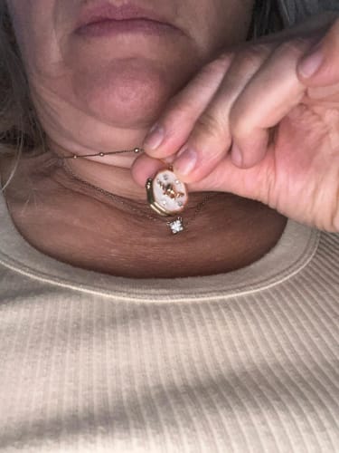 Customer photo review of Angel Locket Necklace