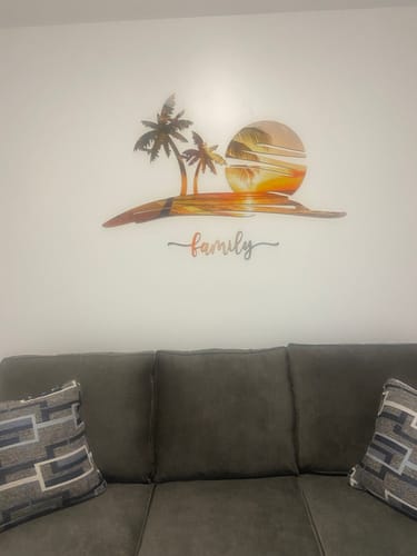 Customer photo review of Sunset Beach Printed Wall Art