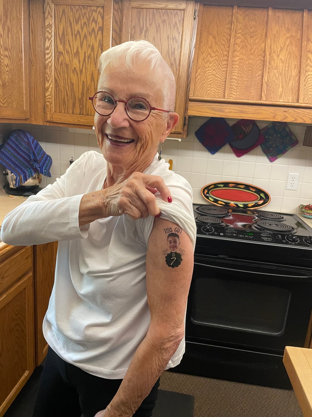 Customer photo review of This Guy's Birthday with Hands Custom Tattoo