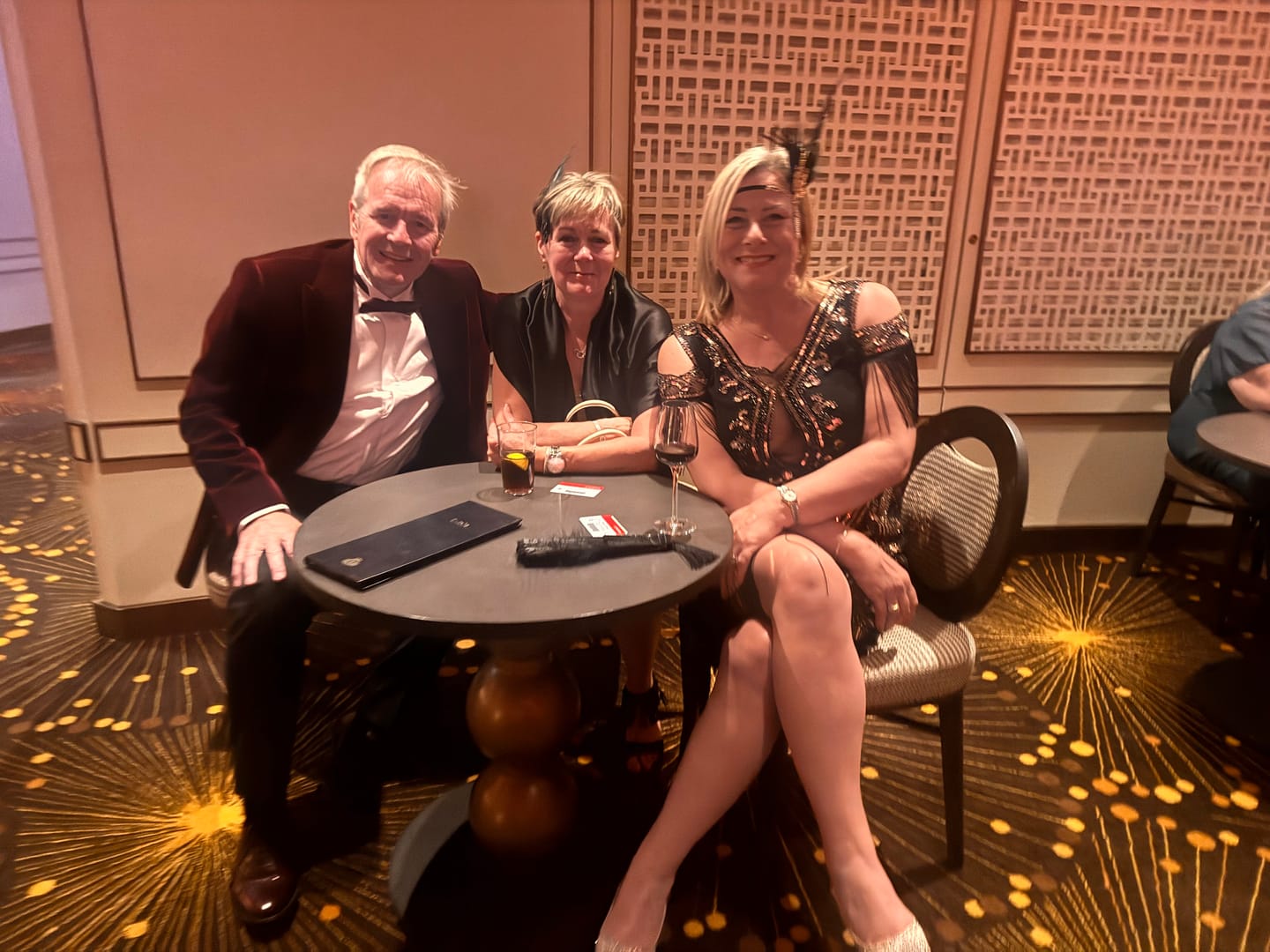 Customer photo review of Isla 1920s Gatsby Dress - Black & Bronze