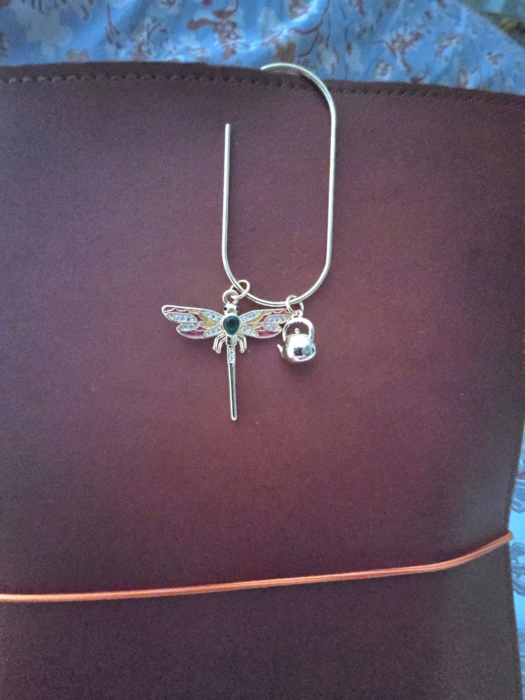 Customer photo review of Jumbo Gold Paperclip Bookmark – Charm Holder (Set of 2)