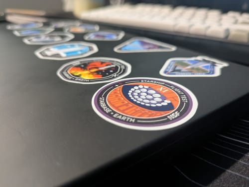 Customer photo review of Starship Flight 11 - Sticker Sheet