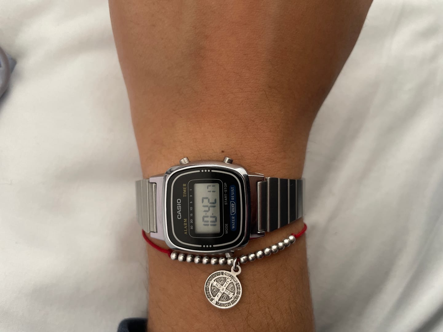 Customer photo review of Reloj Casio Vintage LA670WA-1DF Plateado Mini