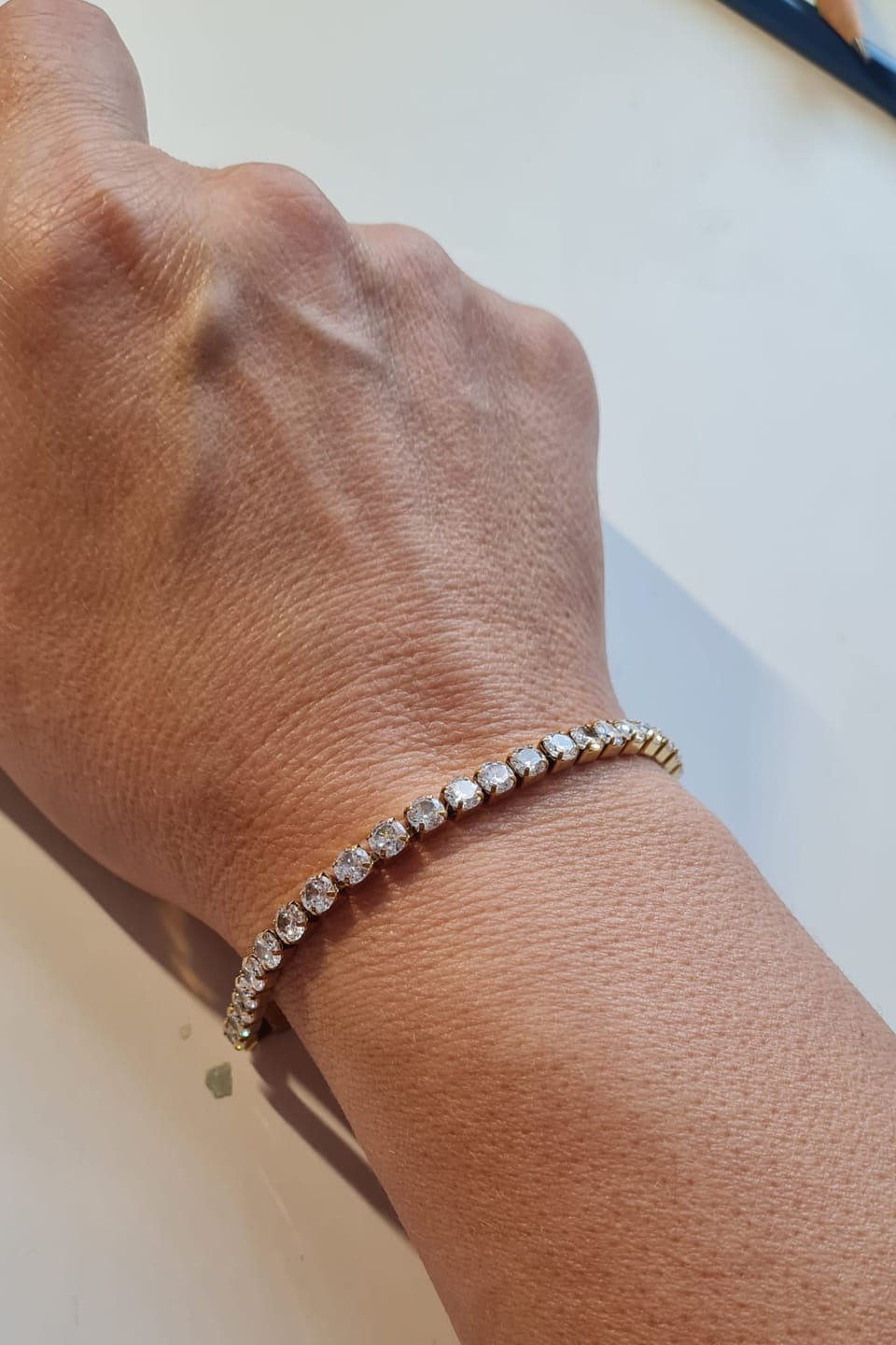 Customer photo review of Bratara Tennis Gold, 4mm