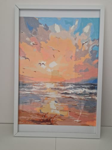 Customer photo review of Strand, Meer mit Möwen – Malen nach Zahlen