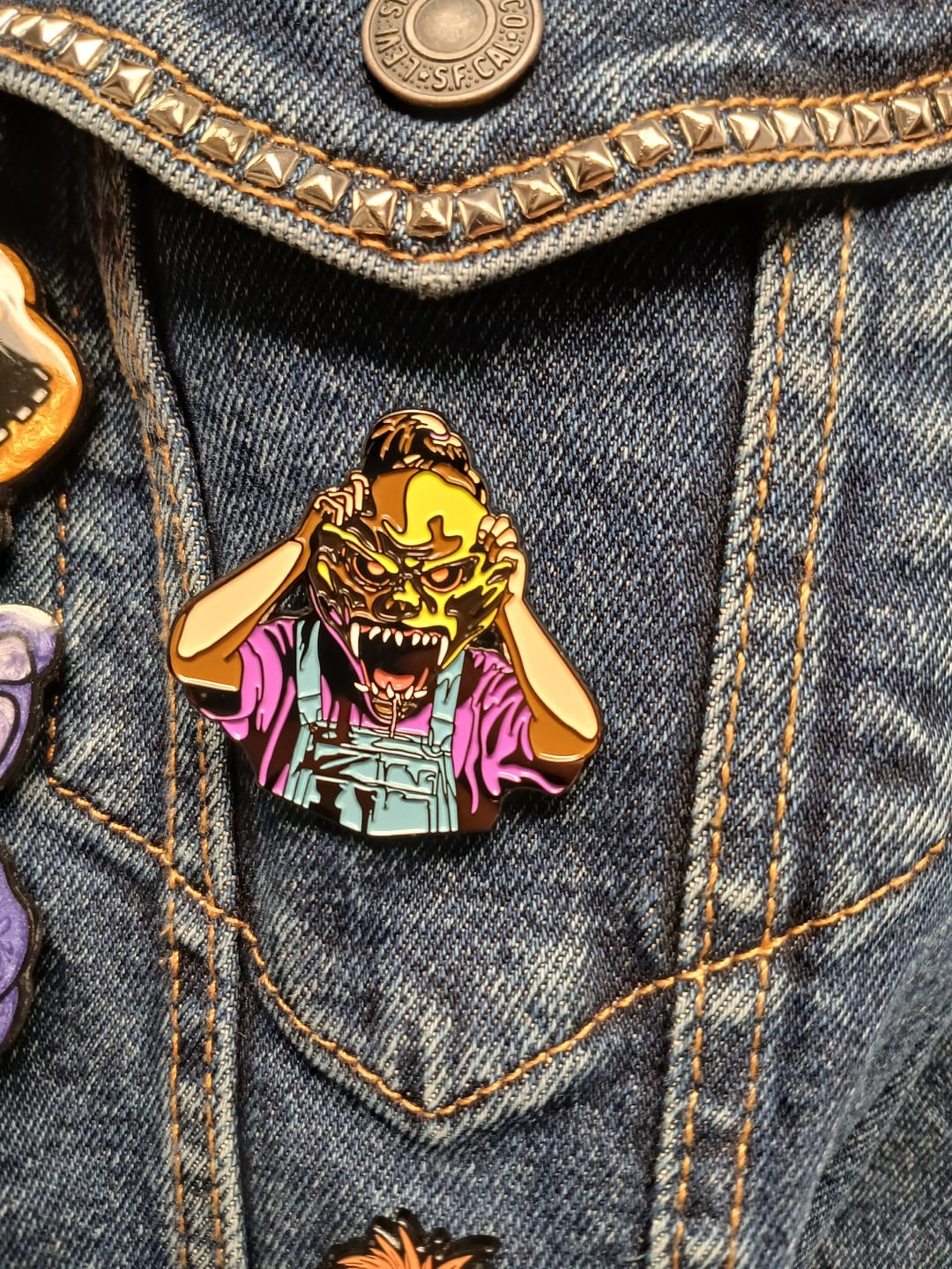 Customer photo review of GOOSEBUMPS: THE HAUNTED MASK - ENAMEL PIN