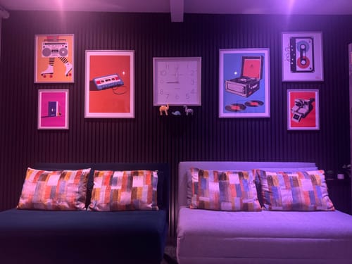 Customer photo review of Premium Acoustic Slatted Wall Panel (Multiple Colours)