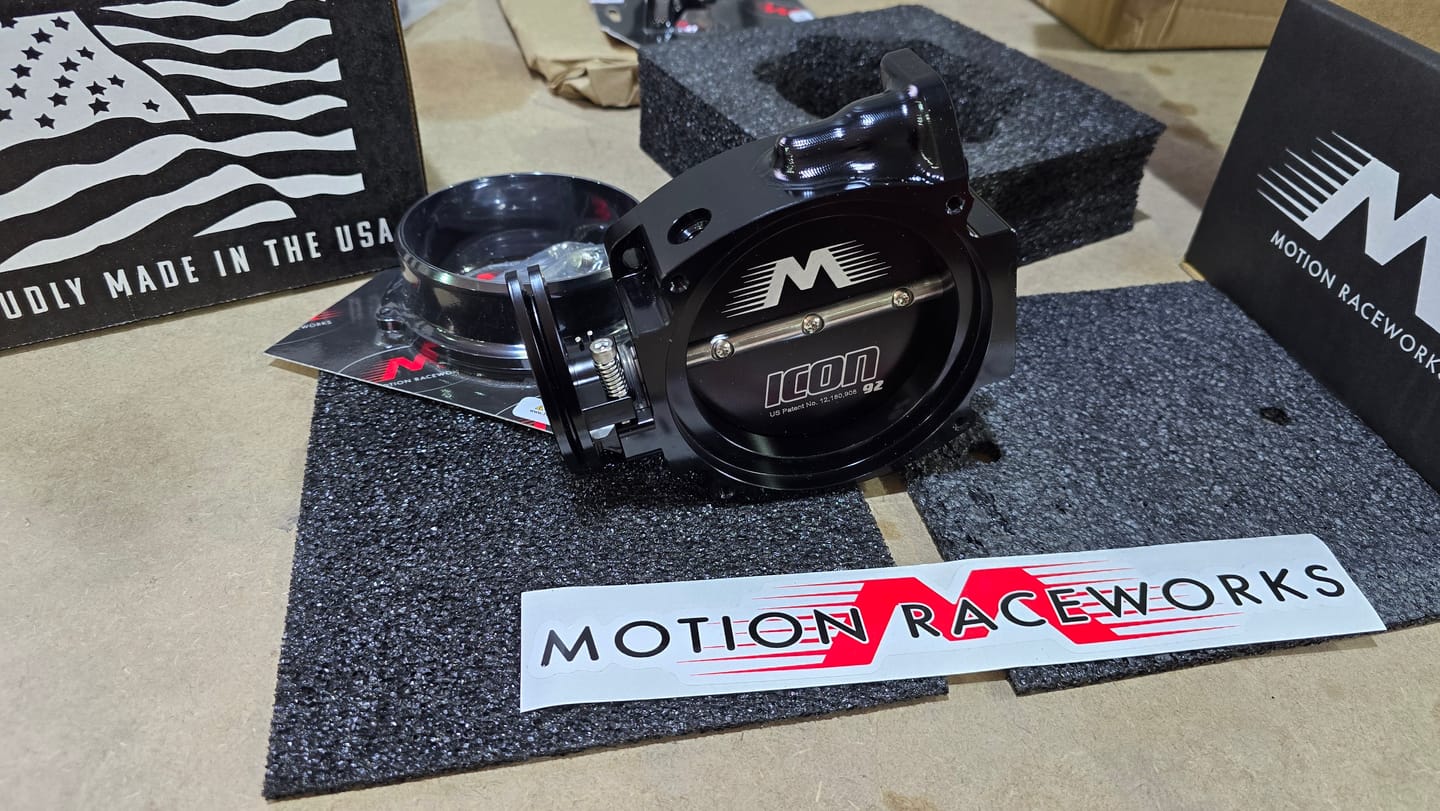 Customer photo review of ICON 92/95mm Cable Drive Throttle Body (Black) w/ Interchangeable Connection