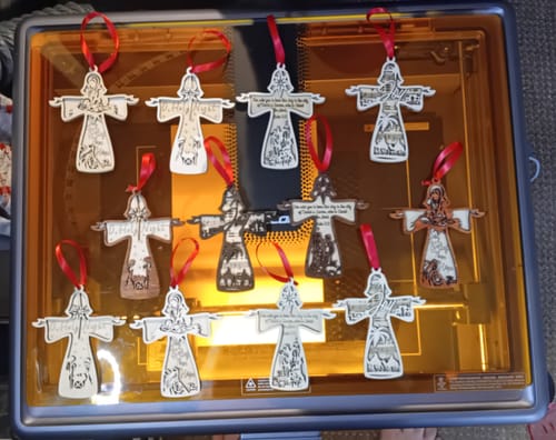 Customer photo review of Christian angel ornament 4 set laser cut svg file