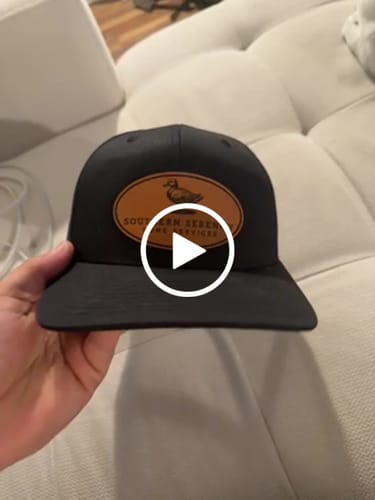 Customer video review of Premium Custom Leather Patch Hats (Wholesale)