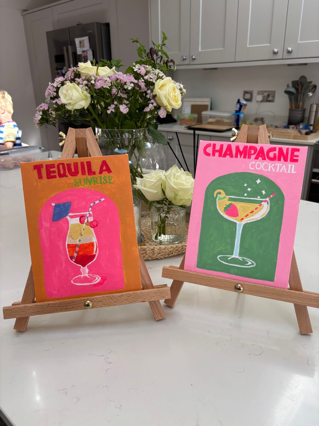 Customer photo review of 6 Mini Paintings - Sip & Paint Cocktail Set