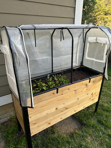 Customer photo review of 18" x 48" Raised Garden Bed - 30" TALL