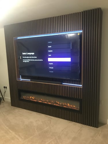 Customer photo review of Premium Acoustic Slatted Wall Panel (Multiple Colours)