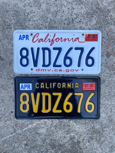Customer photo review of 1967 CALIFORNIA LICENSE PLATE 6"x12" (156.5mm x 305mm)
