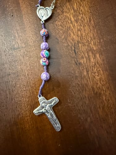 Customer photo review of Wearable Rosary with Holy Ground of Medjugorje -Blessed By Pope